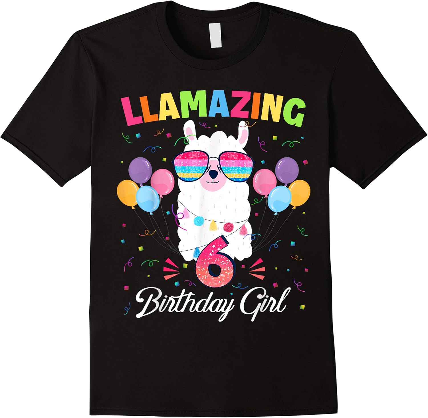 6 years old llamazing birthday girl 6th cute llama alpaca t shirt skuid 417768 item.jpg