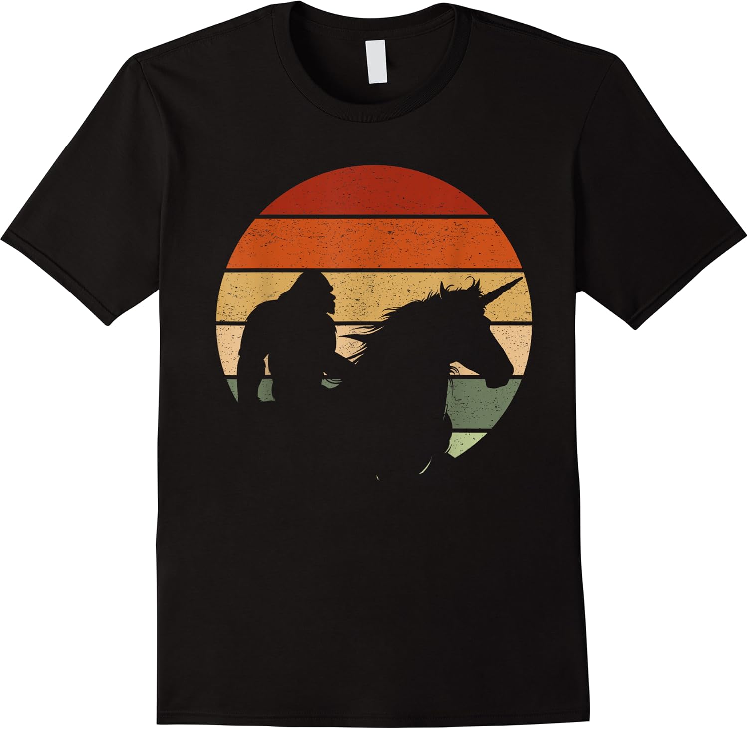 bigfoot riding a unicorn funny sasquatch retro vintage 70s t shirt skuid 154120 item.jpg