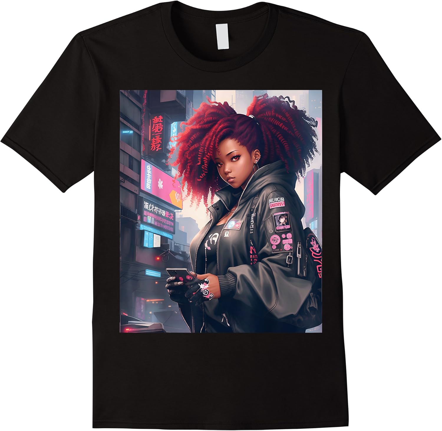 black anime girl kawaii waifu aesthetic japanese cyber girl t shirt skuid 388391 item.jpg