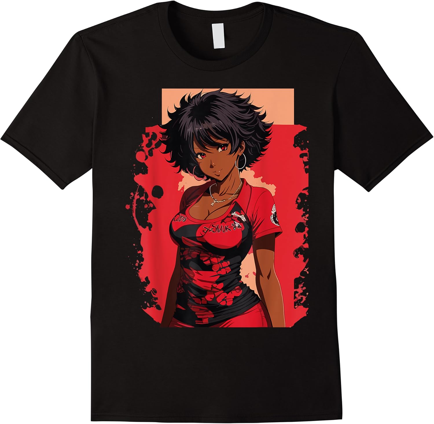 black anime girl kawaii waifu aesthetic japanese woman t shirt skuid 389180 item.jpg