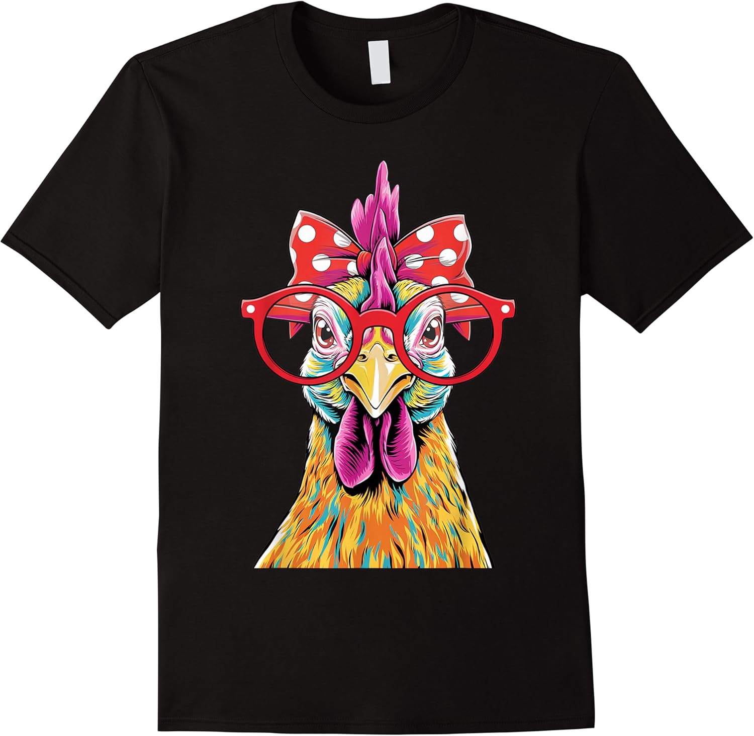 funny chicken lady rooster hen wearing bandana women men t shirt skuid 172461 item.jpg