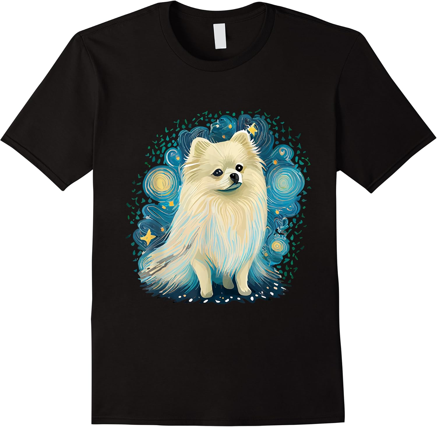 funny pomeranian white starry night van gogh colorful art t shirt skuid 158331 item.jpg