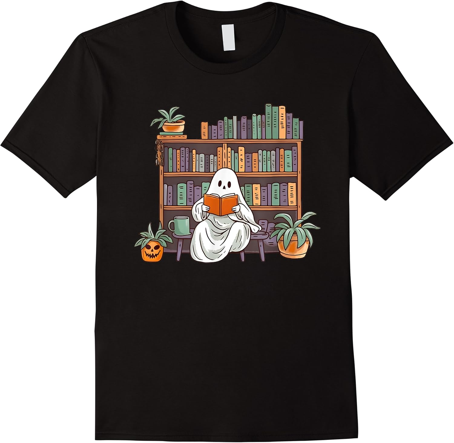 ghost pumpkin bookworm funny for men women t shirt skuid 140166 item.jpg