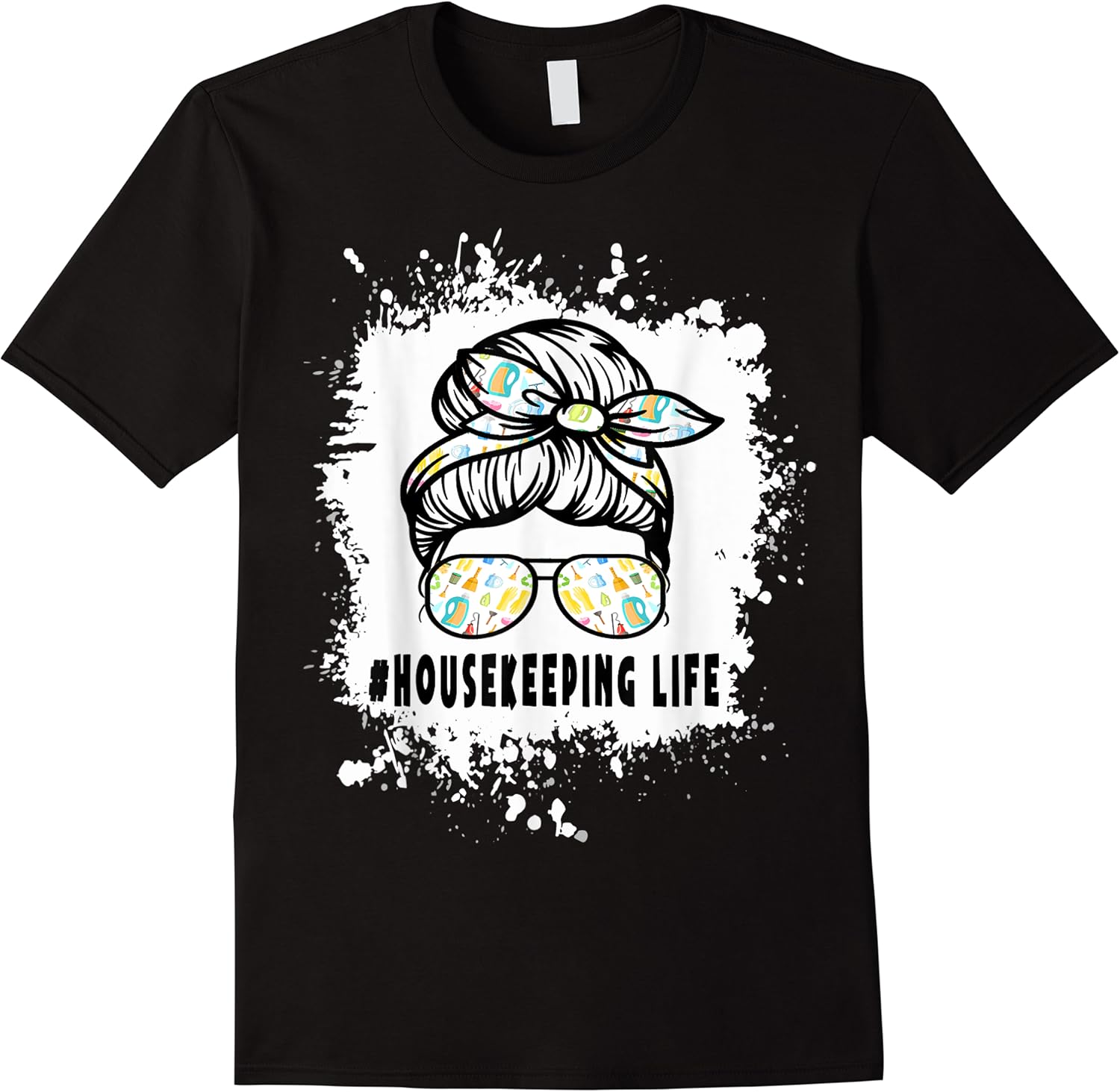 housekeeper life messy bun cleaning funny housekeeping women t shirt skuid 153578 item.jpg