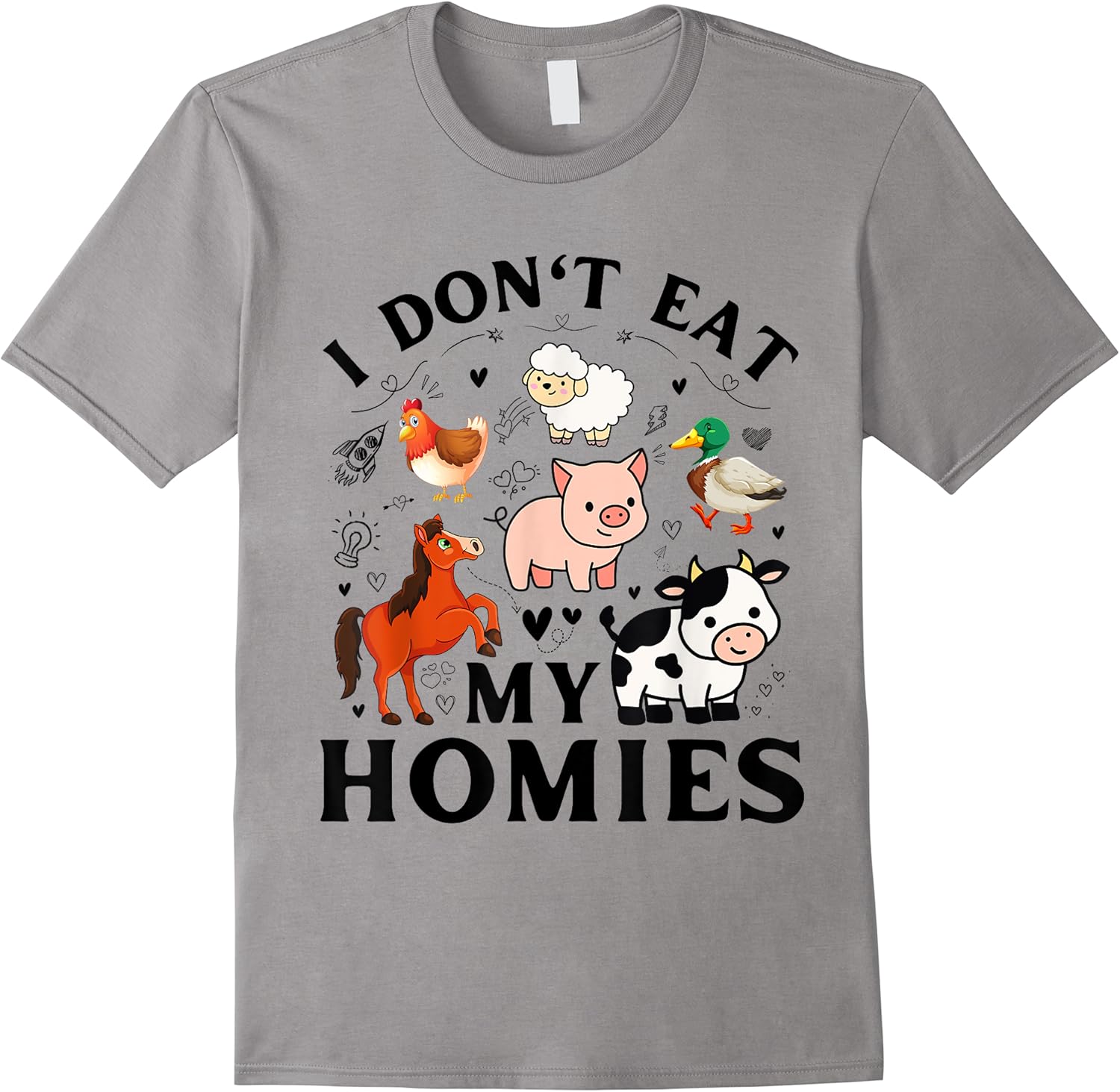 i dont eat my homies   funny vegan and vegetarian lovers t shirt skuid 171560 item.jpg