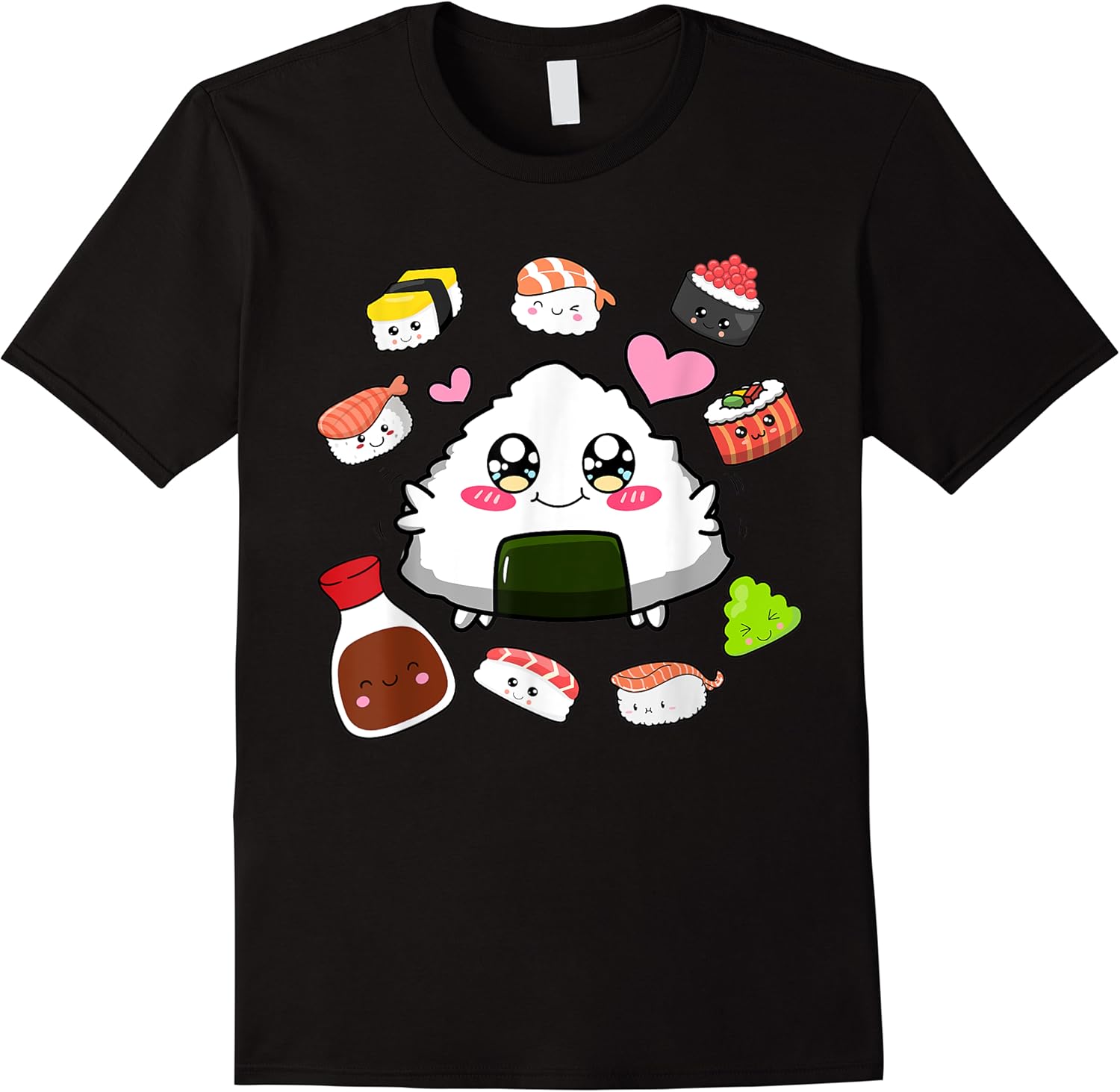 kawaii sushi happy funny japanese anime cute onigiri sushi t shirt skuid 156273 item.jpg