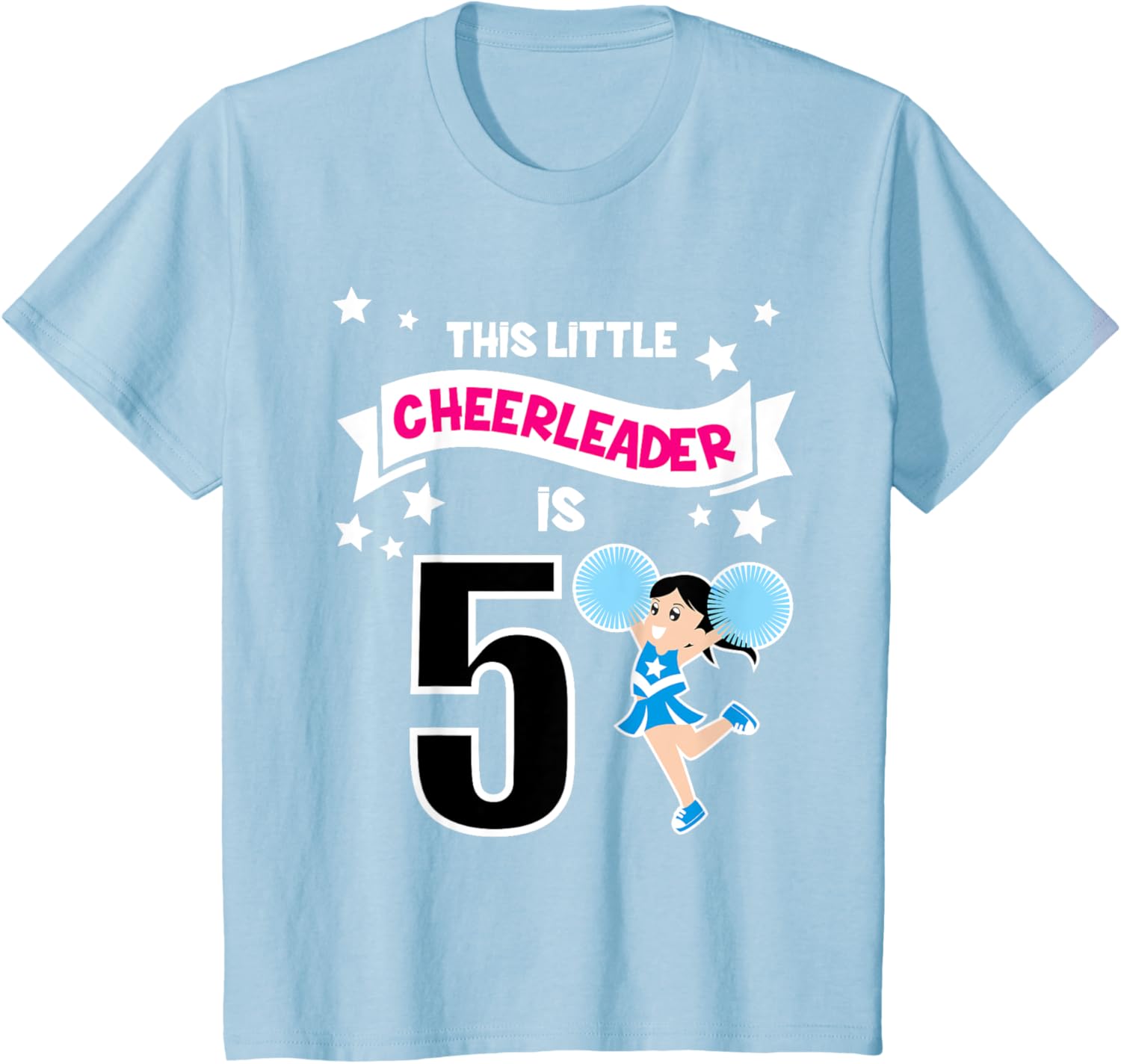 kids 5th birthday girls cheerleader kids t shirt cheer 5 year old skuid 343949 item.jpg