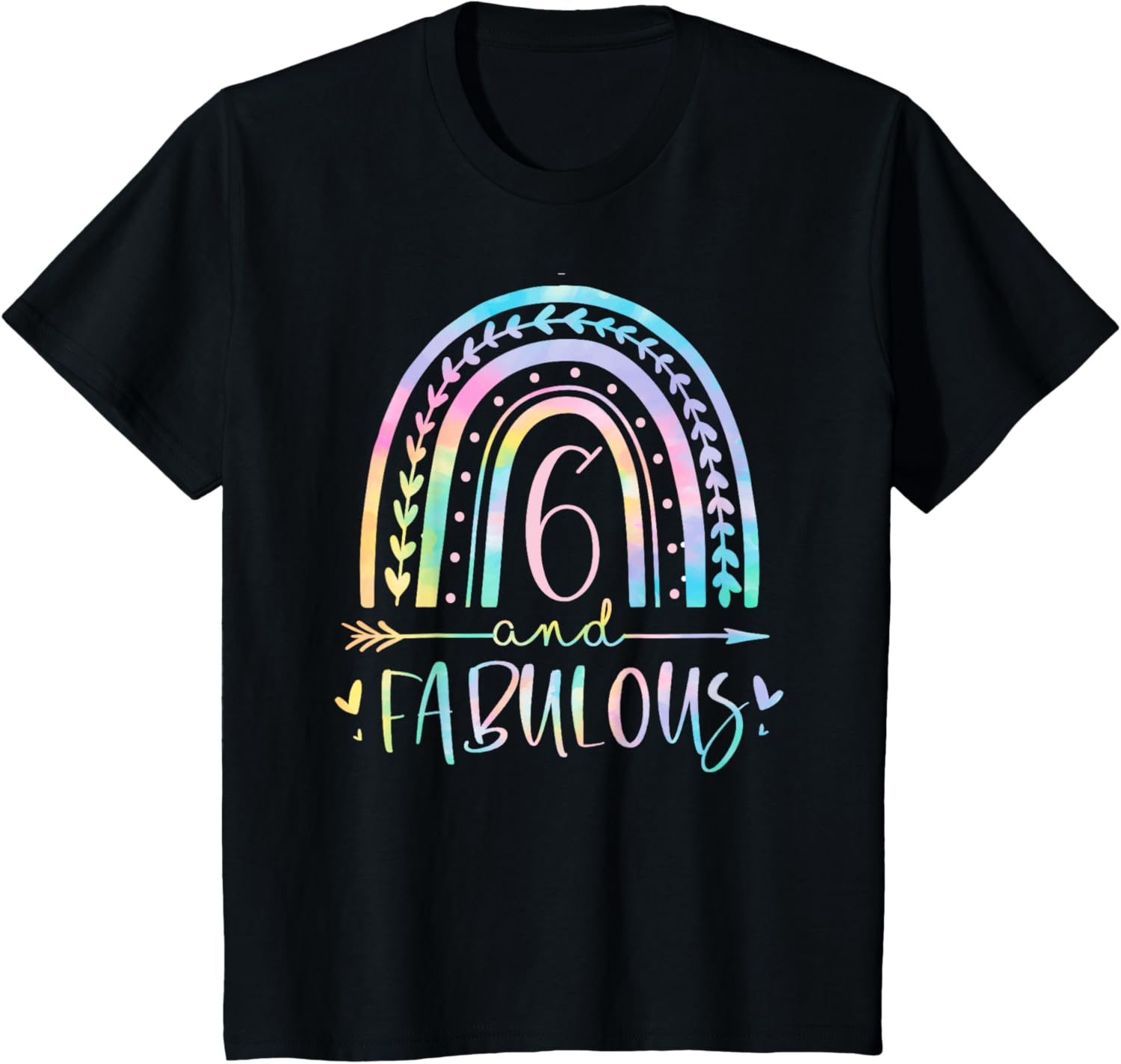 kids 6 and fabulous rainbow six year old girls bday tie dye t shirt skuid 378165 item.jpg
