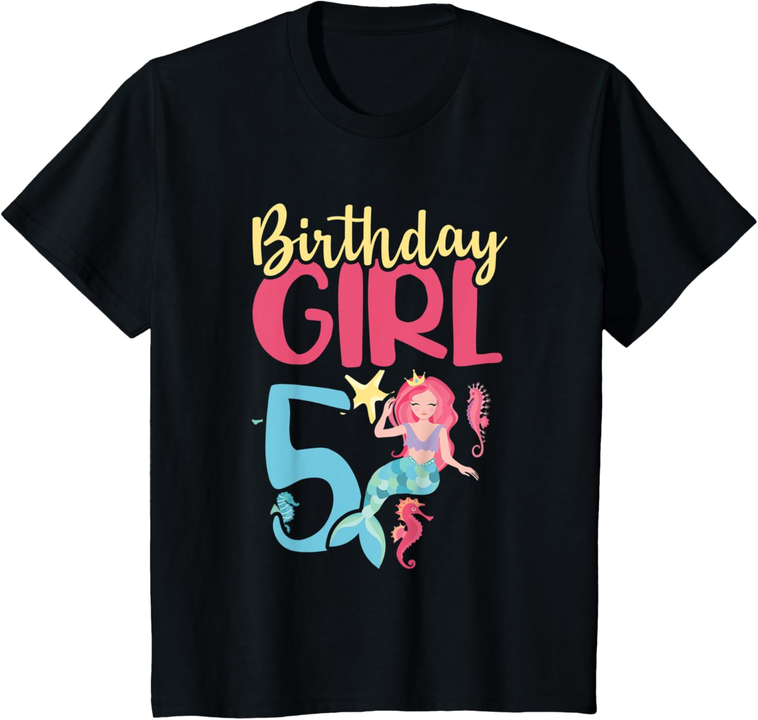 kids birthday 5 year oid girl mermaid magic fairy fantasy tale t shirt skuid 360955 item.jpg