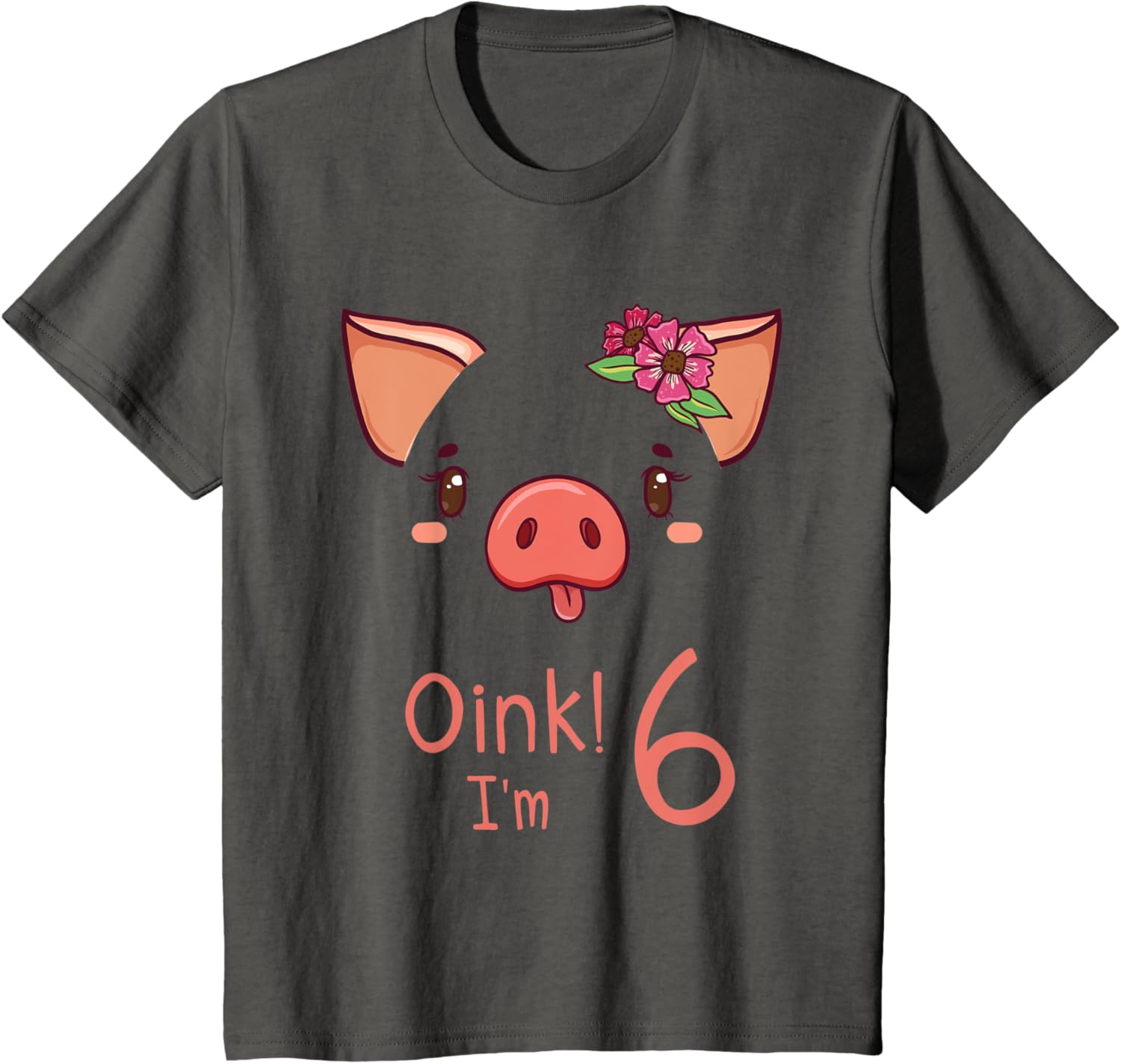 kids girl pig face gift 6th birthday party outfit cute 6 year old t shirt skuid 415221 item.jpg
