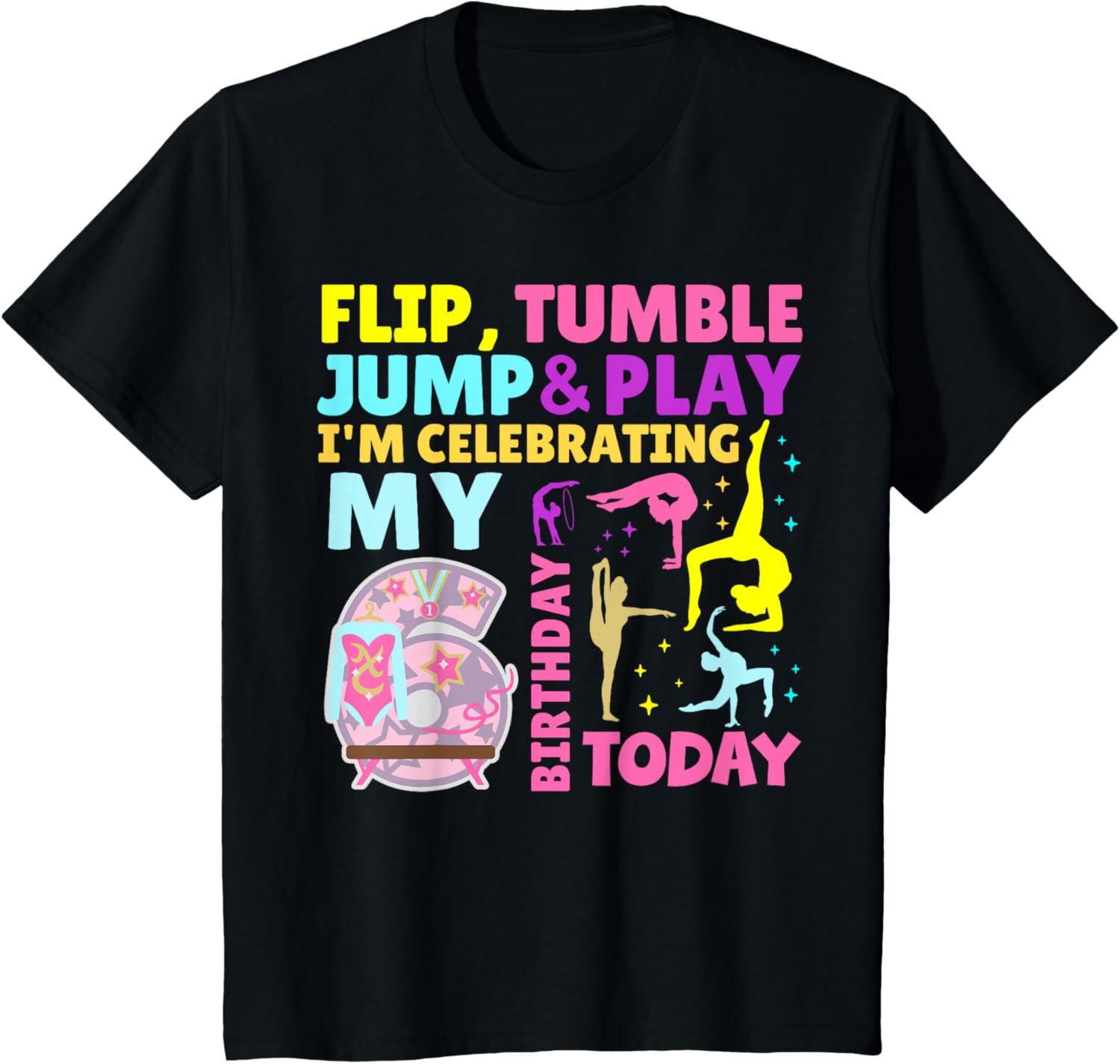 kids little gymnast girl 6th birthday gymnastics themed party t shirt skuid 314680 item.jpg