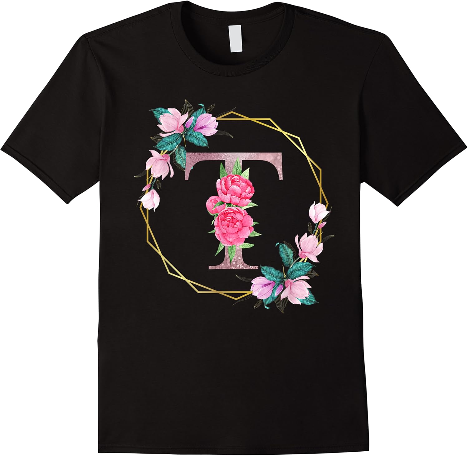 letter t initial floral monogram women girls t shirt skuid 424071 item.jpg