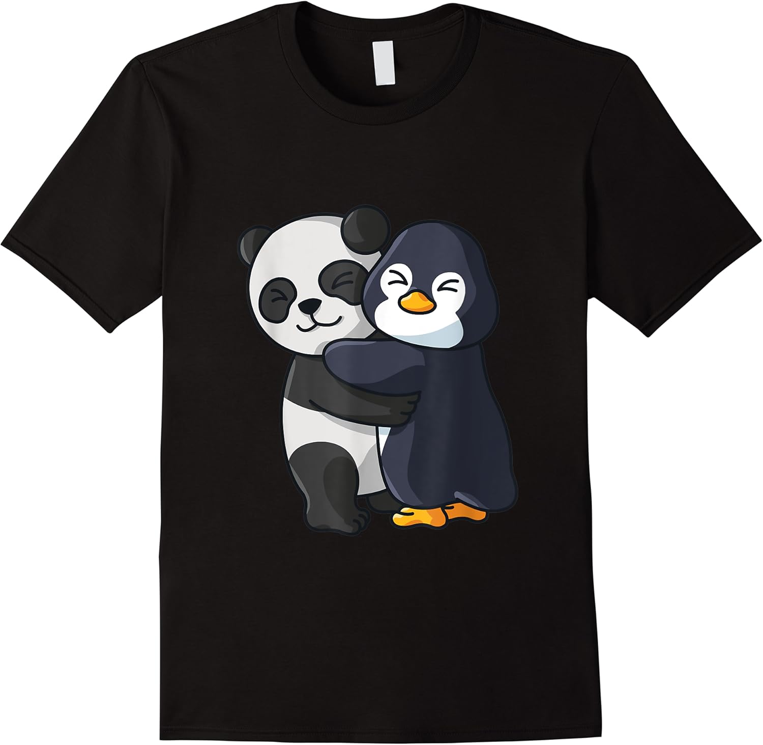 panda and penguin cute animal lover hugging women girls t shirt skuid 359344 item.jpg