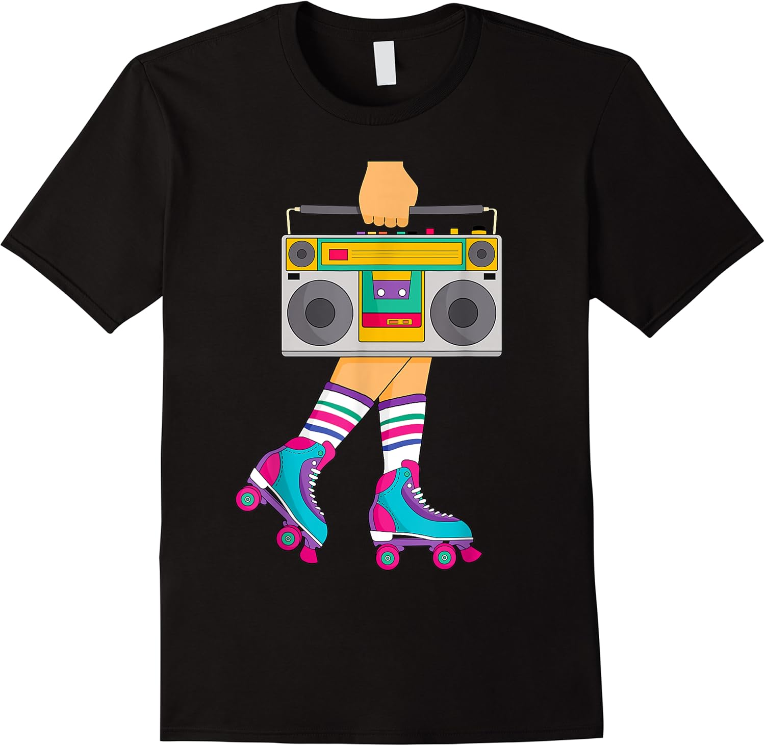 roller skate retro 80s skating roller disco skater girl t shirt skuid 386044 item.jpg