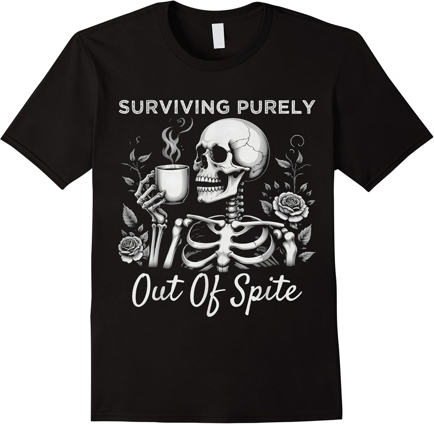 surviving purely out of spite humorous funny joke skeleton t shirt skuid 140020 item.jpg