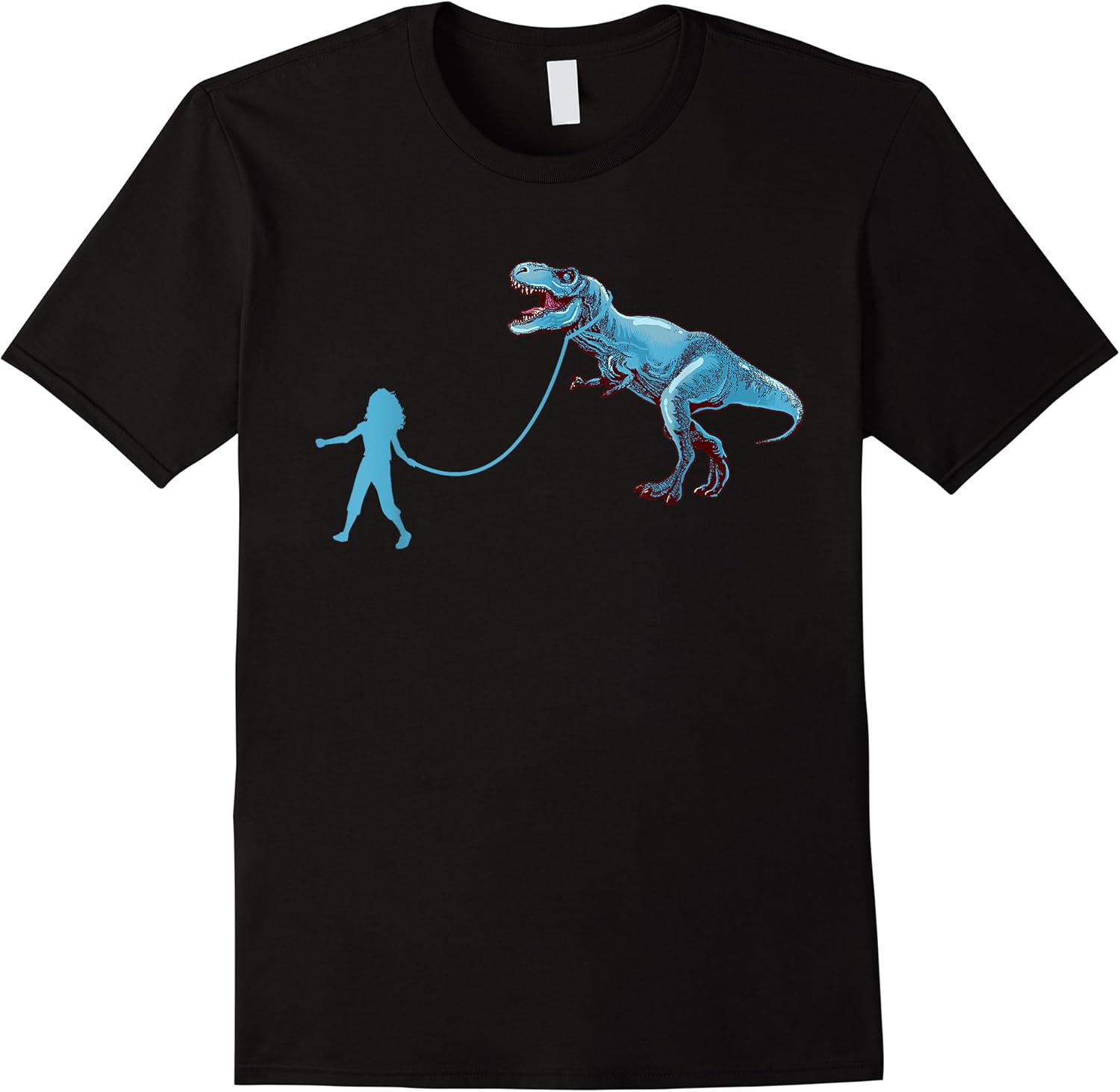 t rex dinosaur on a leach by a girl t shirt skuid 386234 item.jpg